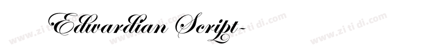 西文花体Edwardian Script字体转换